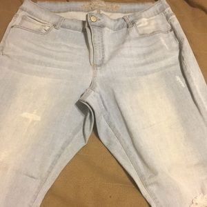 Light Distressed Wax Jeans